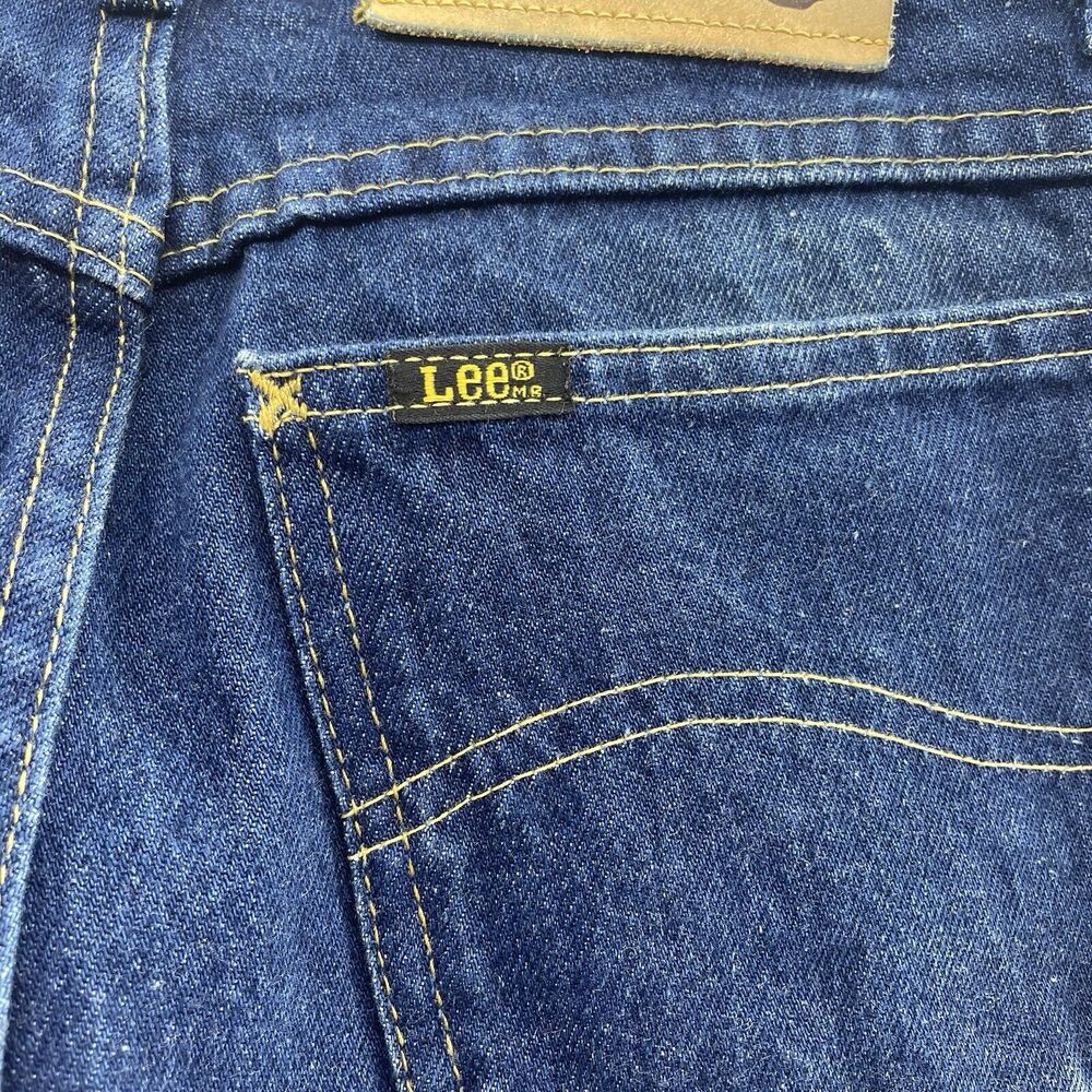 Vtg Lee Jrs Size 9P Petite 26 Jeans 80s Tapered Leg High Rise Rigid Denim Riders - Picture 7 of 16